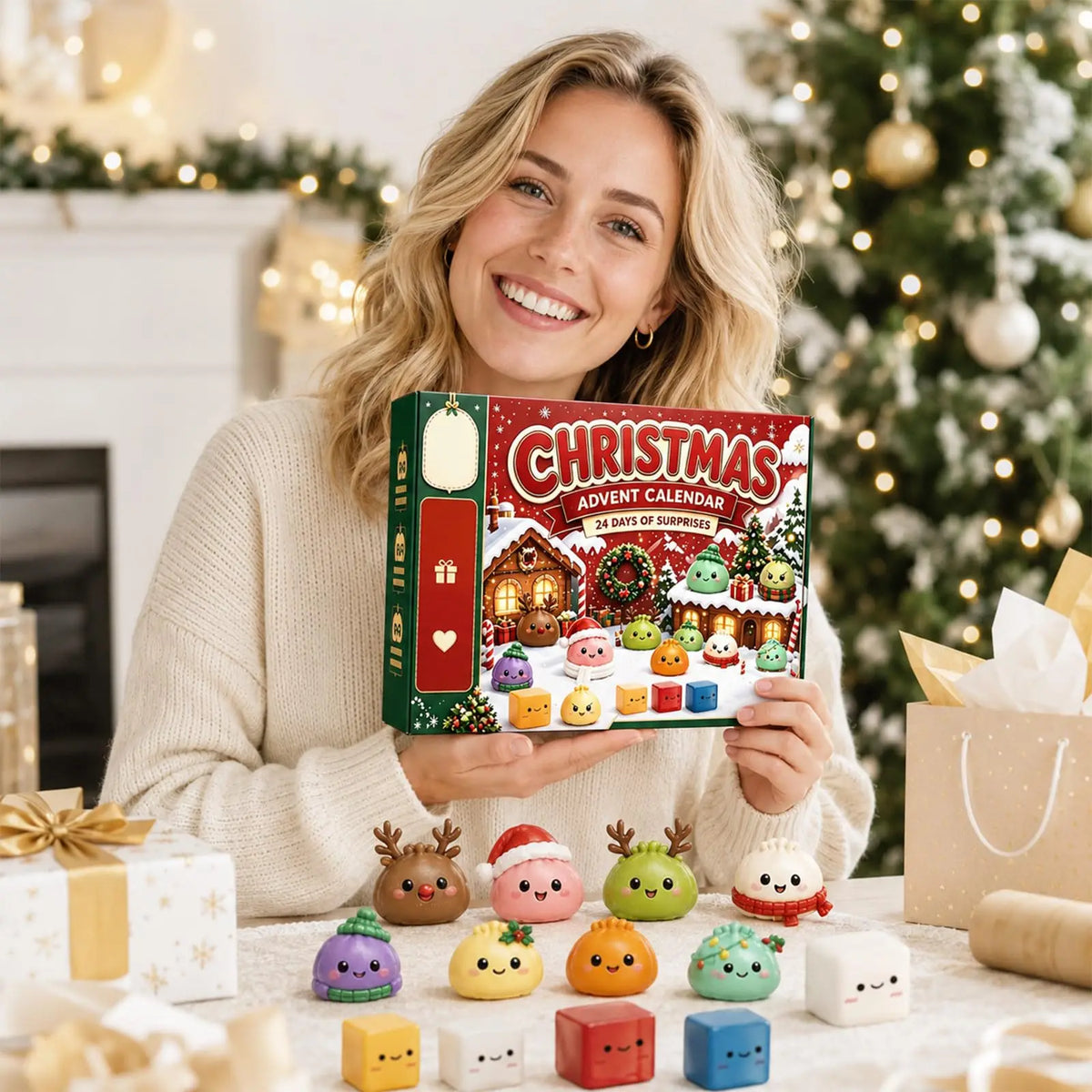 Advent Calendar | 2026 24 Mini Squishies | Festive Character Surprises | Holiday Countdown For Adults