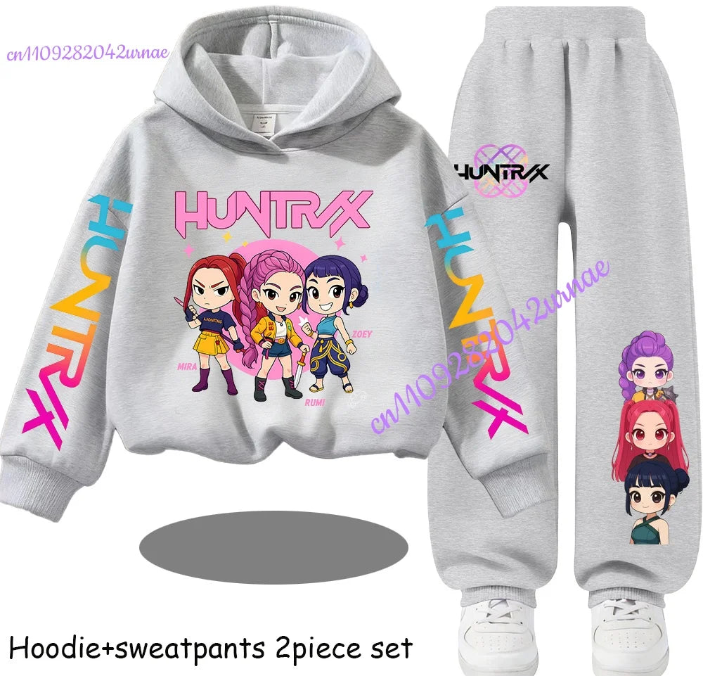 Kids Hoodie Set | Smooth Polyester Blend | Easy Care Casual Wear | Youth 7-13