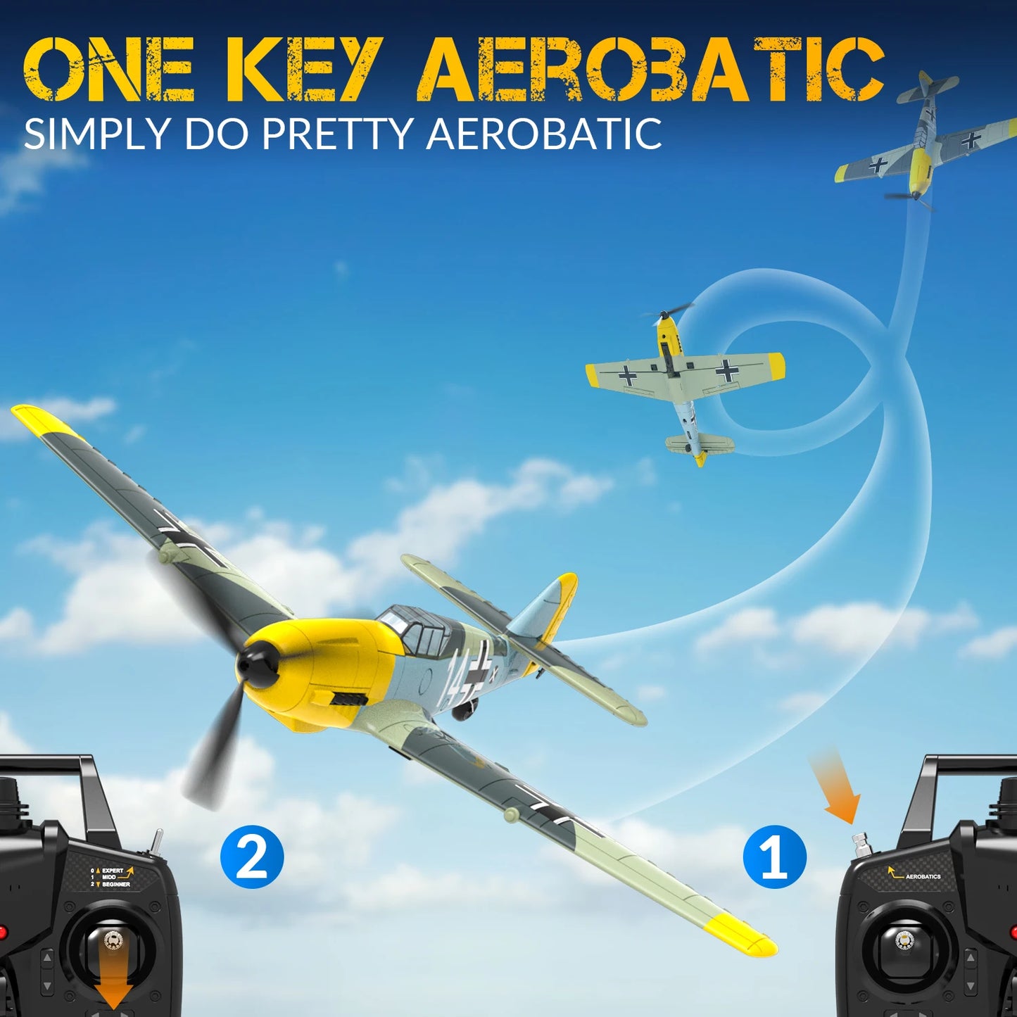 EPP Foam RC Fighter Plane | 4 Channel 2.4Ghz | Auto Return RTF