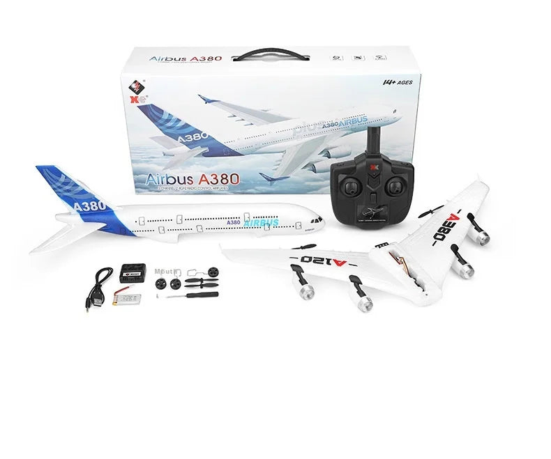 RC Remote Control A380 Airbus Model Aircraft - 2.4GHz 3-Channel RC Glider for Kids - Perfect Christmas Gift!