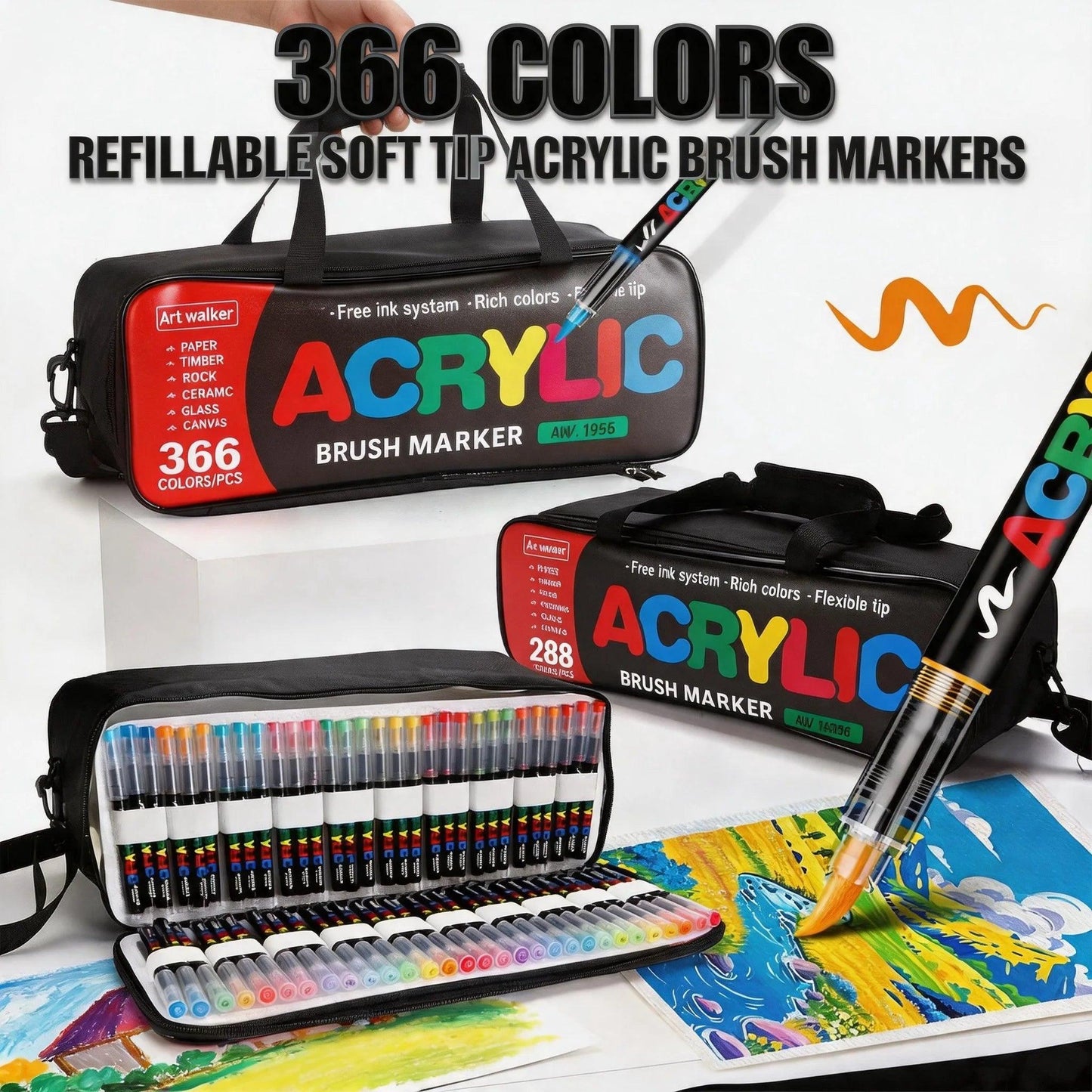 Acrylic Paint Markers | 288 Pcs | Toylandeu™