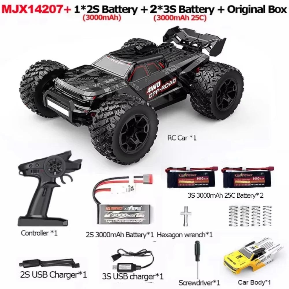 1/14 Scale Brushless RC Car 4WD Off Road Racing Toy