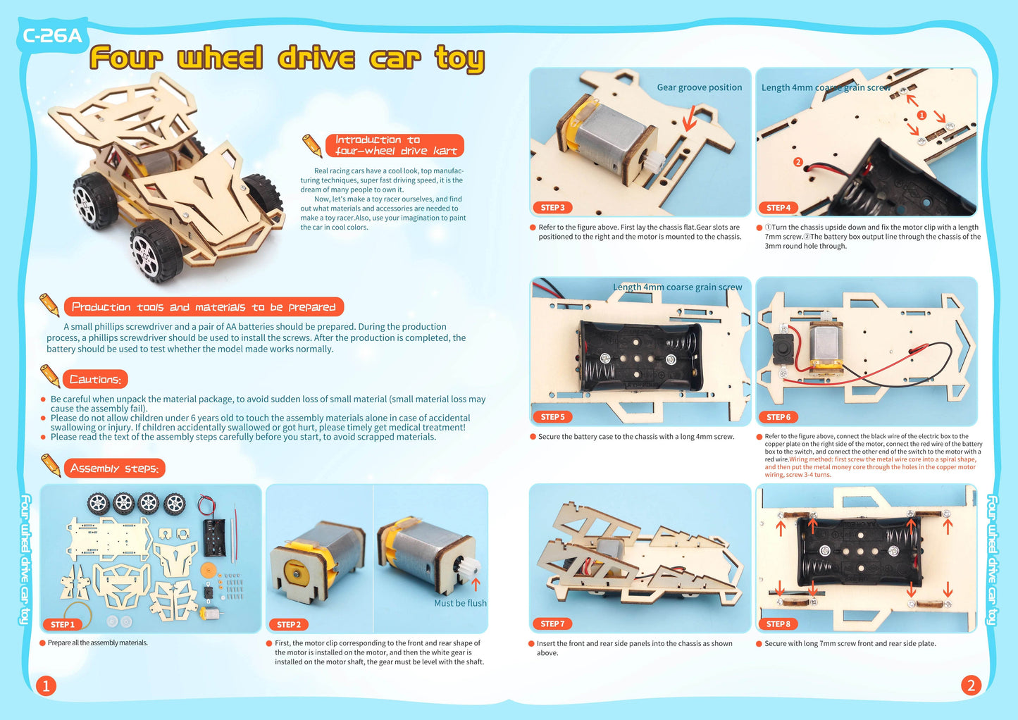 DIY Science Toys Children Educational STEM Kits Car Dinosaur Model Technologia Experimental Tool Wood Puzzle Games School Supply - ToylandEU