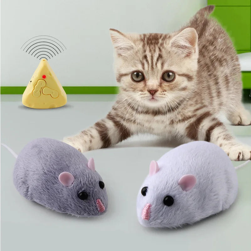 Wireless Remote-Controlled Gray and White Mouse Model - ToylandEU