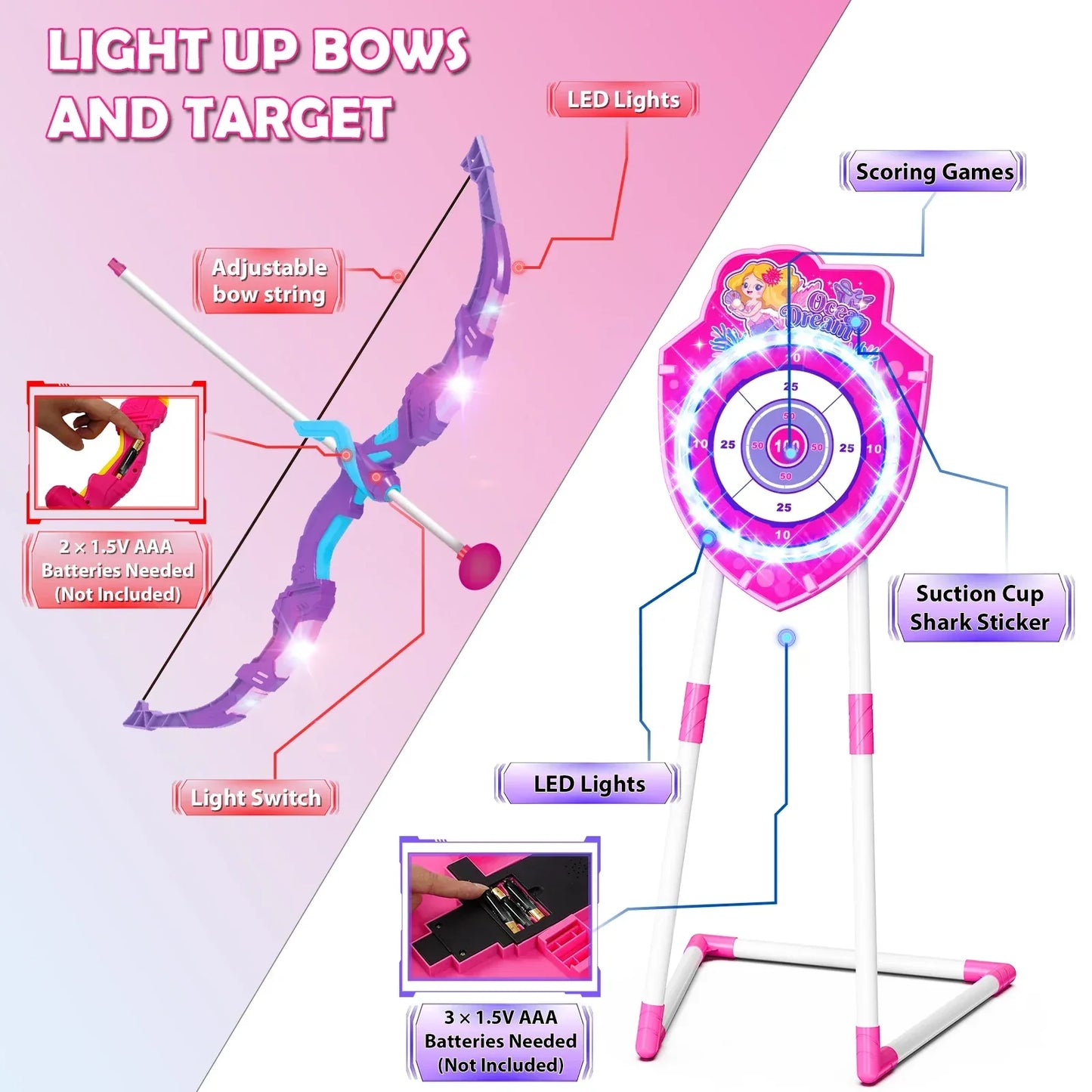 Archery Battle Arena Night Light Indoor Toy For Kids - ToylandEU