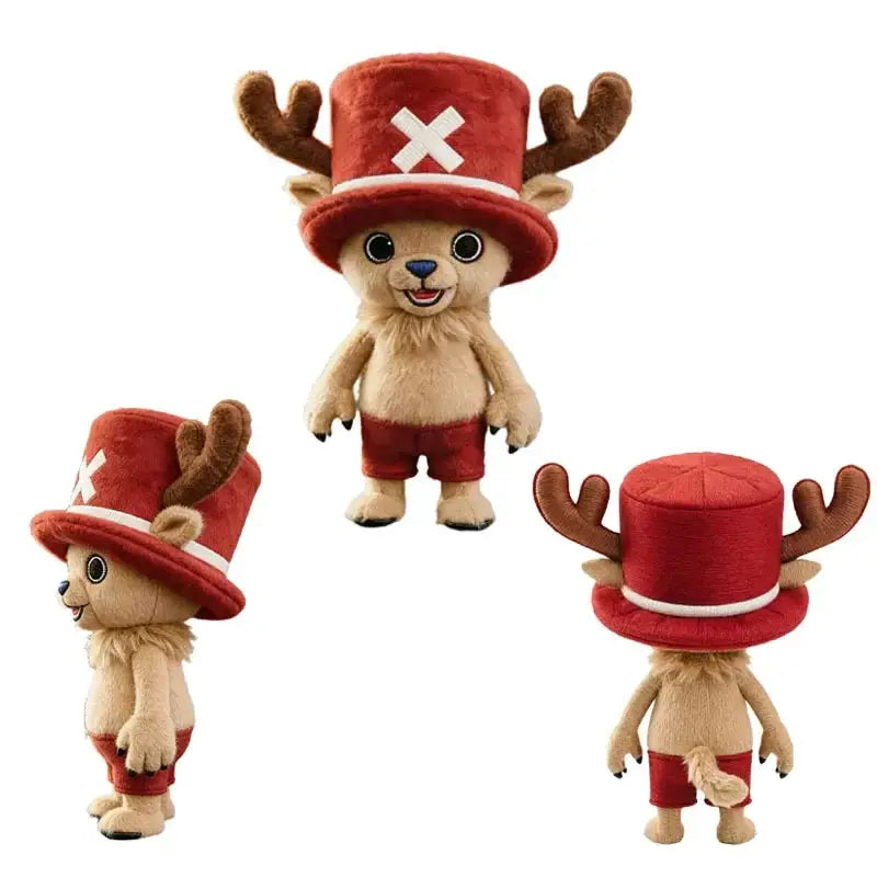 Bandai Anime One Piece Tony Chopper Plush Doll Cute Ship Doctor Deer with Pink Hat Anime Peripherals Toy Birthday Christmas Gift - ToylandEU