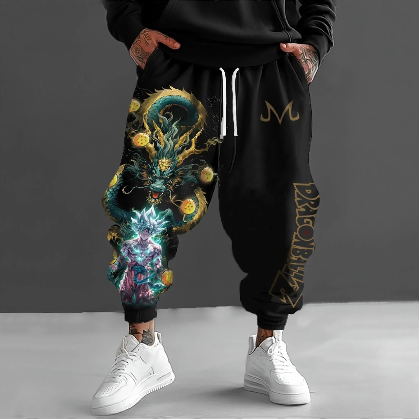 Dragon Ball Jogger Pants | Unisex Polyester Cosplay | Majin Buu | Sizes S-XL