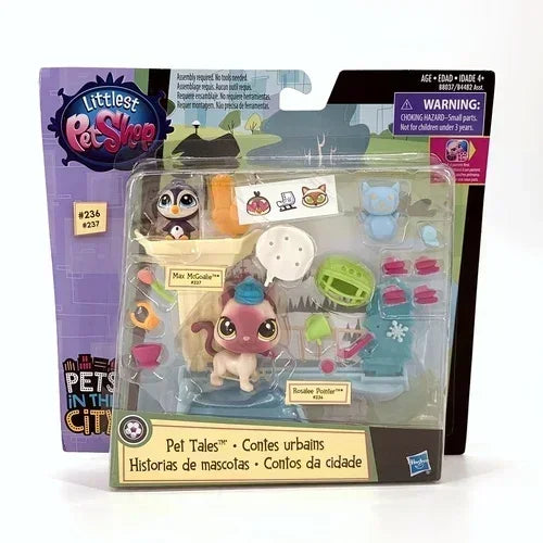 Littlest Petshop Playset | Mini Animal Figures | 2 Cm Size | Kids Toy