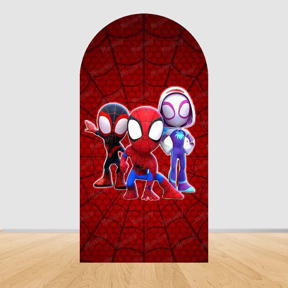 Arch Backdrop | Spider-Man Theme | Polyester | Customized