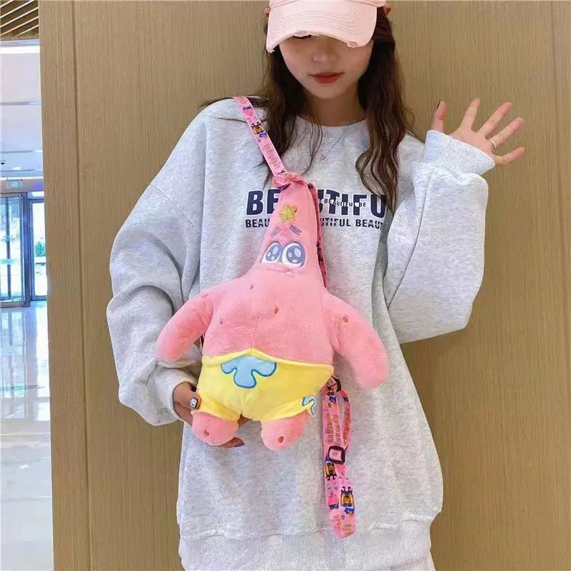 42cm Cute Patrick Star Plush Backpack Kawaii Patrick Star Stuffed Doll ToylandEU.com Toyland EU