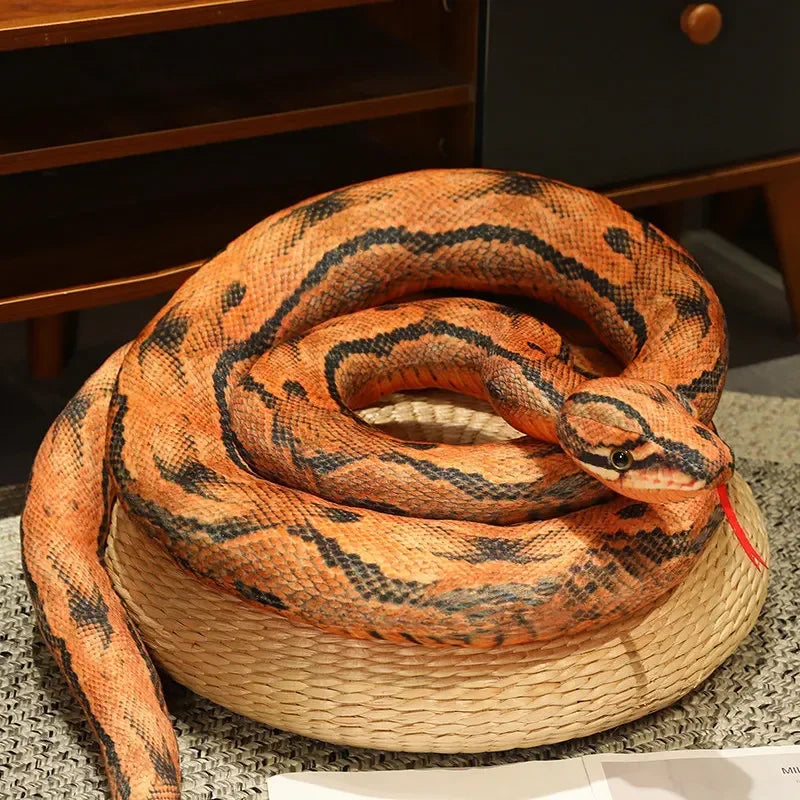 Giant Snake Plush | Gold Coiled Design | Toylandeu™