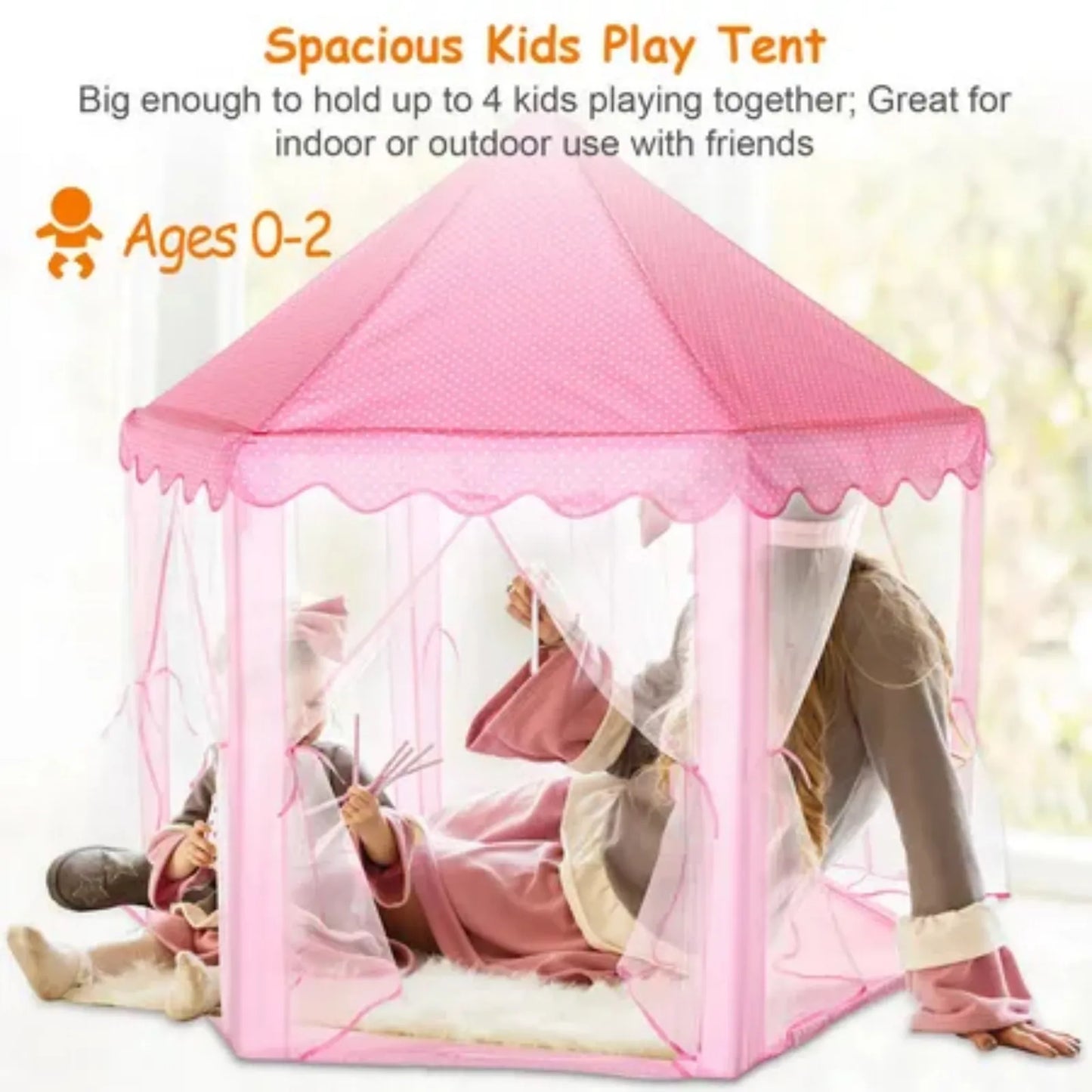 Princess Play Tent Castle for Kids Private Cozy Play Space