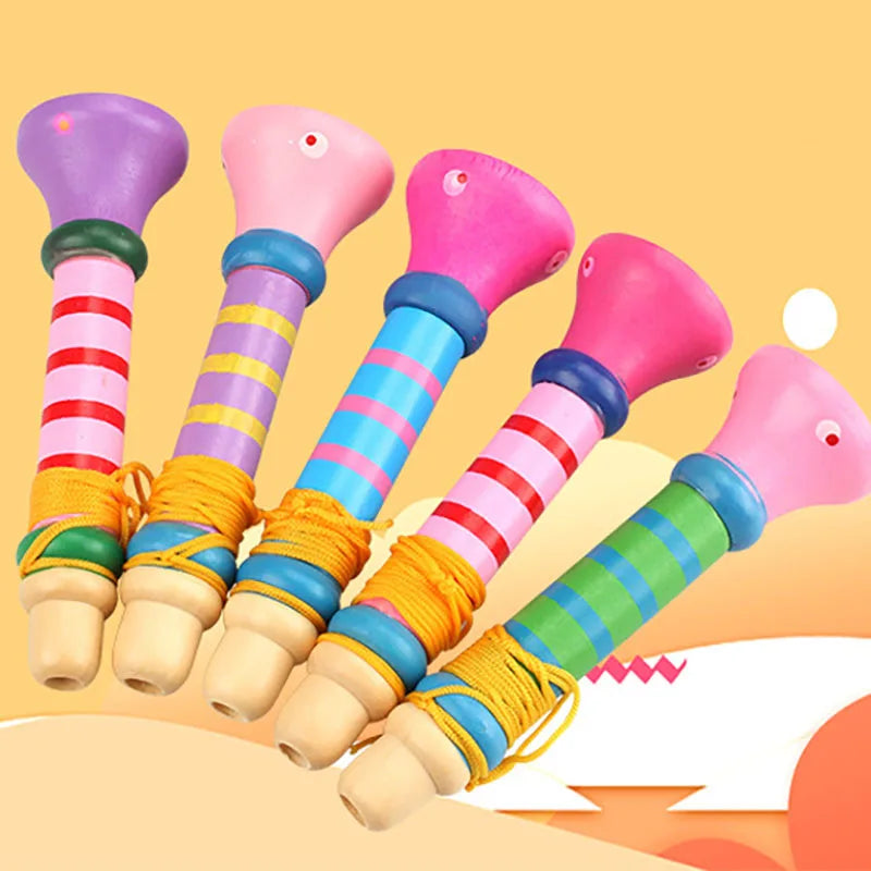 Hot Baby Wooden Small Horn Whistle Musical Instrument Toys Kids - ToylandEU