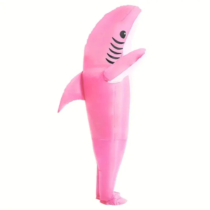 2 Sizes, Cute Unique Standing Shark Design Inflatable Suit, Halloween Christmas Play Inflatable Costume Props - ToylandEU