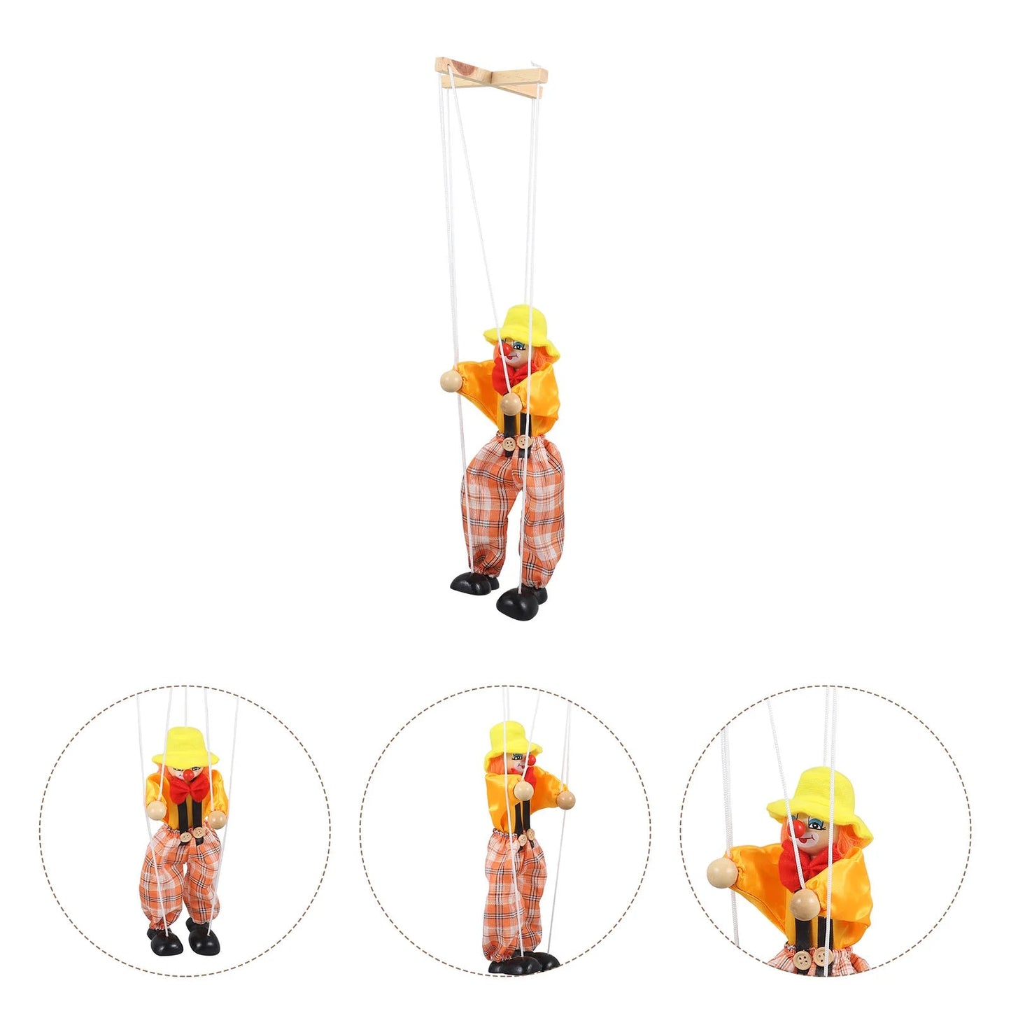 Marionette Puppet Theater Wood with Cloth Material for Children's Play - ToylandEU
