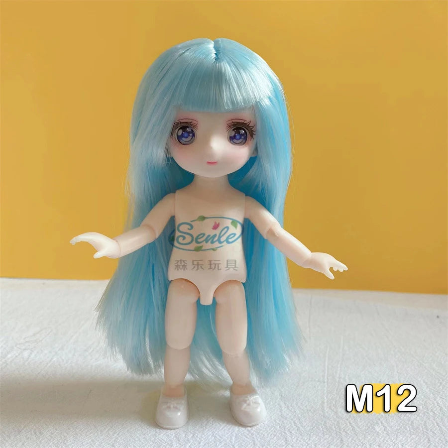 Anime Eye Naked Doll with Movable Joints and Shoes - ToylandEU