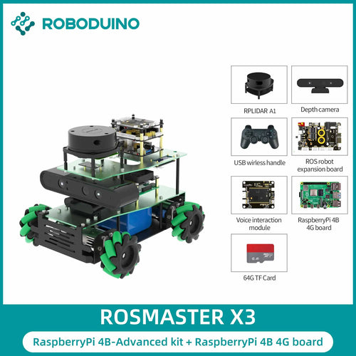 ROSMASTER X3 ROS2 Educational Robot Car Automation Kit With Mecanum Toyland EU