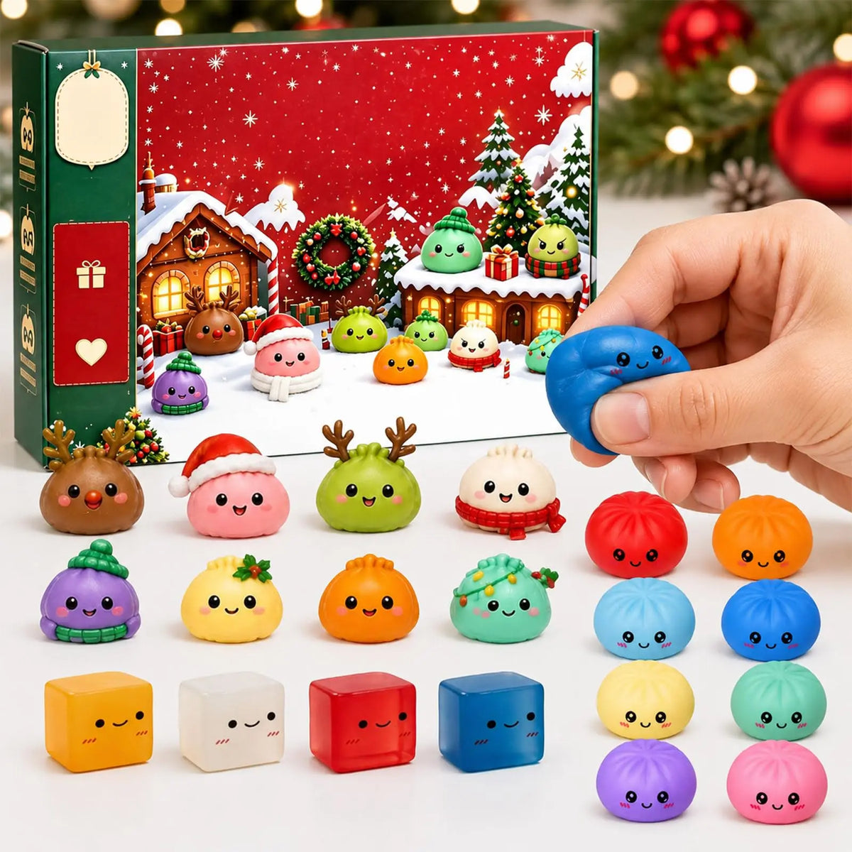 Advent Calendar | 2026 24 Mini Squishies | Festive Character Surprises | Holiday Countdown For Adults