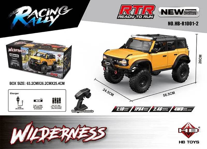 RC 2025 R1001 Enhanced Off-Road Simulation Ford Mustang 1:10 RC Vehicle with Four-Wheel Drive - ToylandEU