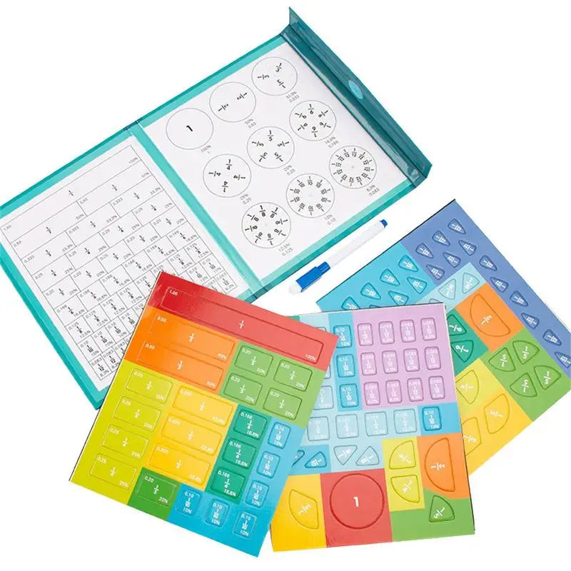 Children's Wooden Magnetic Fraction Learning Math Toy Book Set - ToylandEU