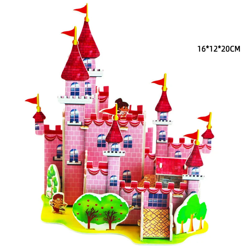 3D Puzzle | Villa House Castle Model | Cardboard Construction | Ages 6-14