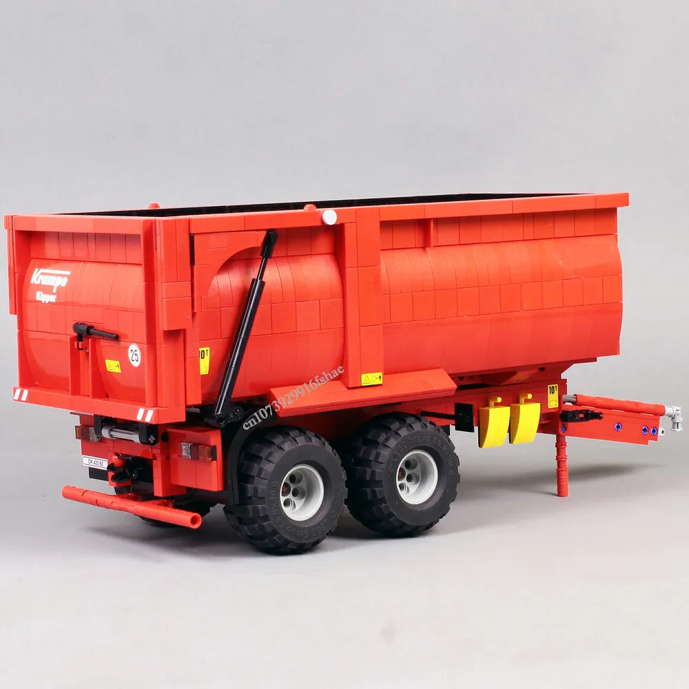 Farm Tractor and Tipper Trailer Building Blocks Kit with Electronic PDF Instructions - ToylandEU