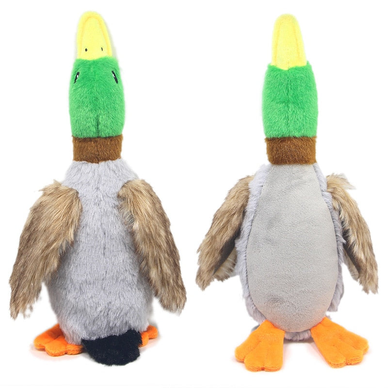 Adorable Squeaky Duck Plush Dog Toy with Chew Rope - Pet Accessories