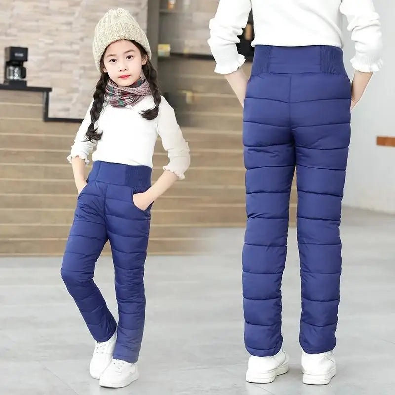 Kids Winter Pants | Cotton Padded Warm | Elastic Waist | Unisex Sizes 7 13