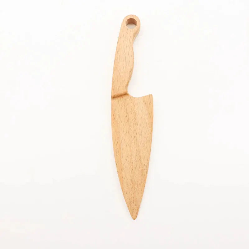 Wooden Kids Knife for Cooking Cute Fish Dinosaur Shape Kitchen Toy Vegetable Fruit Cutter Kitchen Tool Toys Wood Knife for Child - ToylandEU