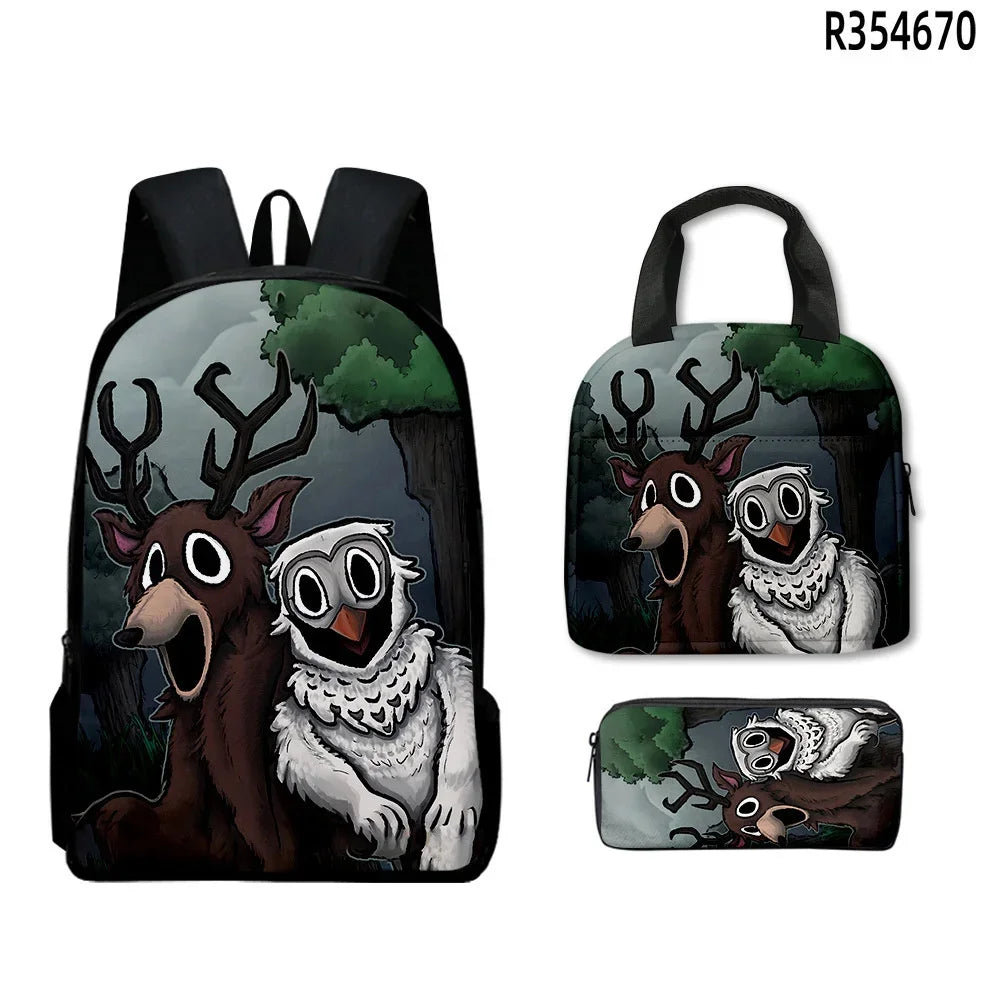 Backpack | 99 Nights In The Forest | Unisex Kids Cartoon School Bag
