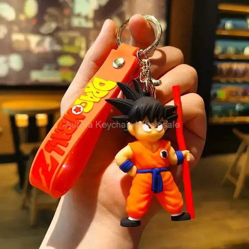 Dragon Ball Z Anime Keychain Super Saiyan Goku Master Roshi Buu Gohan Accessories Car Key Chains - CLOUDANIMESTUDIO