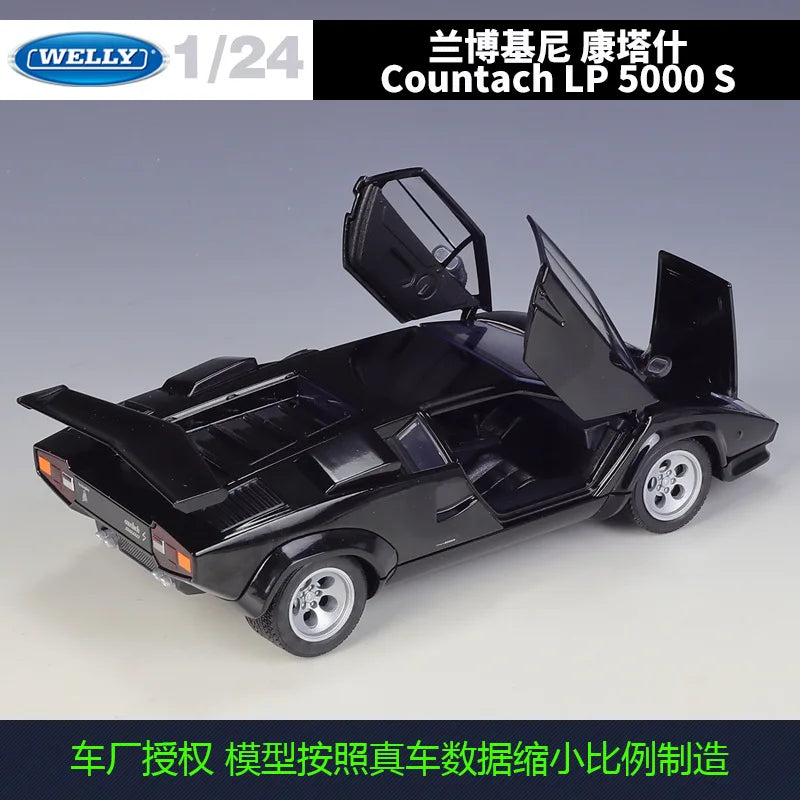 Diecast Car Model | Lamborghini Countach LP 5000 S | 1-24 Scale | Metal Diecast
