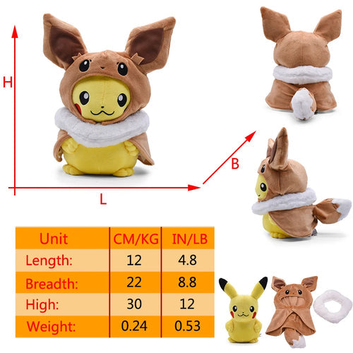 15 Assorted Pokemon Cosplay Plush Toys Pikachu Cos Eevee Charizard AliExpress Toyland EU