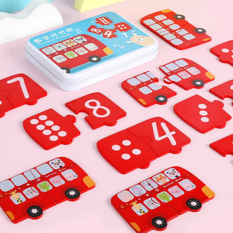 Wooden Montessori Math Puzzle: Engaging Educational Tool for Early Number Learning - ToylandEU