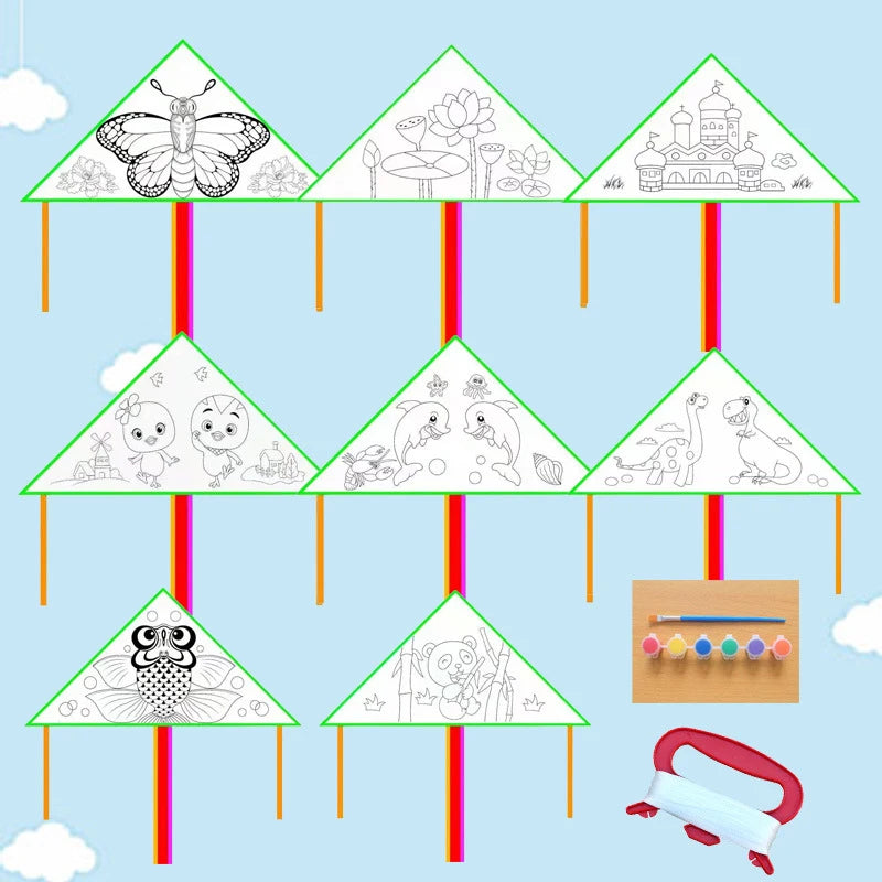 DIY Blank Kite Set for Children's Education and Painting Fun - ToylandEU