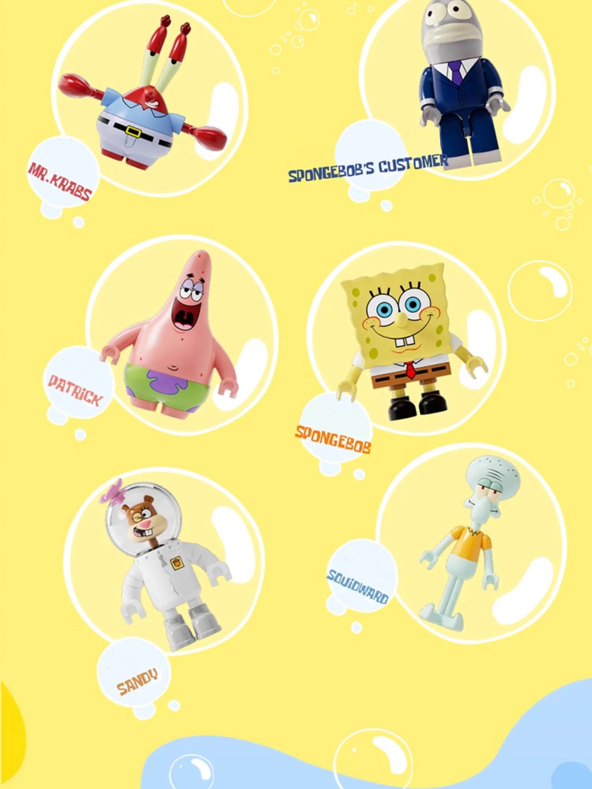 Spongebob Cartoon Krusty Krab Restaurant Building Blocks Toy - ToylandEU