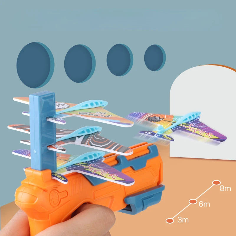 Airplane Launcher Bubble Catapult with 3 Small Planes - Easy Install and Play - ToylandEU