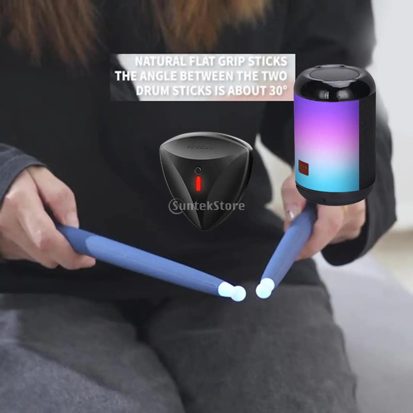 Quiet Portable Electronic Air Drum Set For Studio Practice