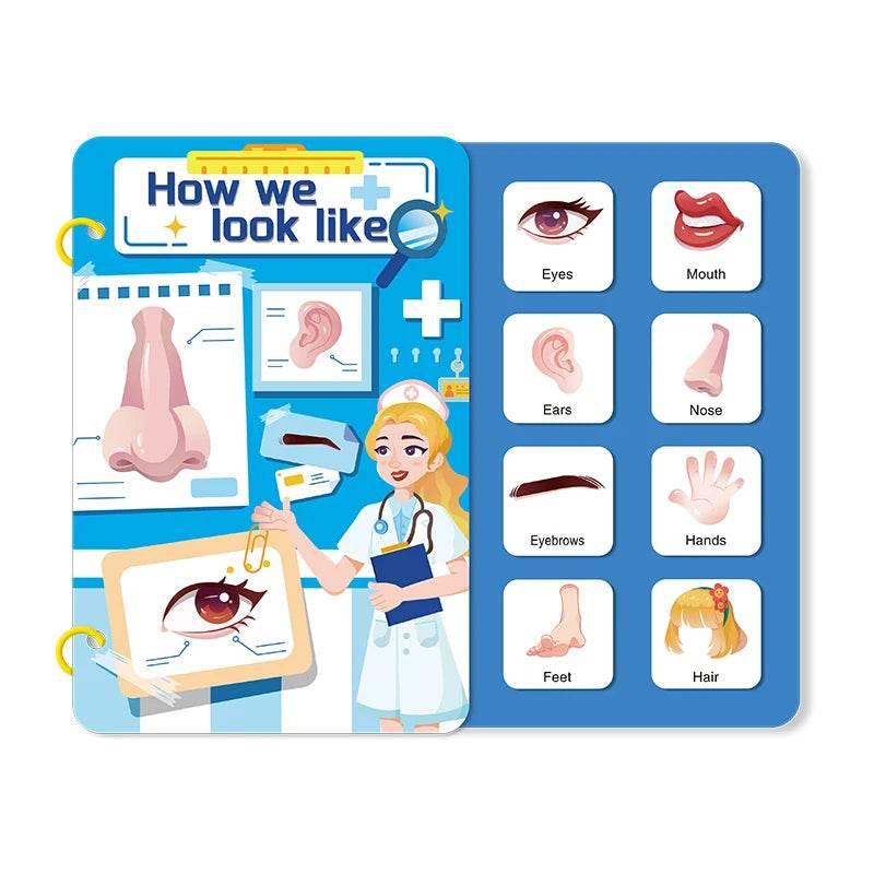 Children Early Education Quiet Busy Paste a Book Baby DIY Puzzle Sticker Montessori Toy Portable Educational Toy Sticker Book - ToylandEU