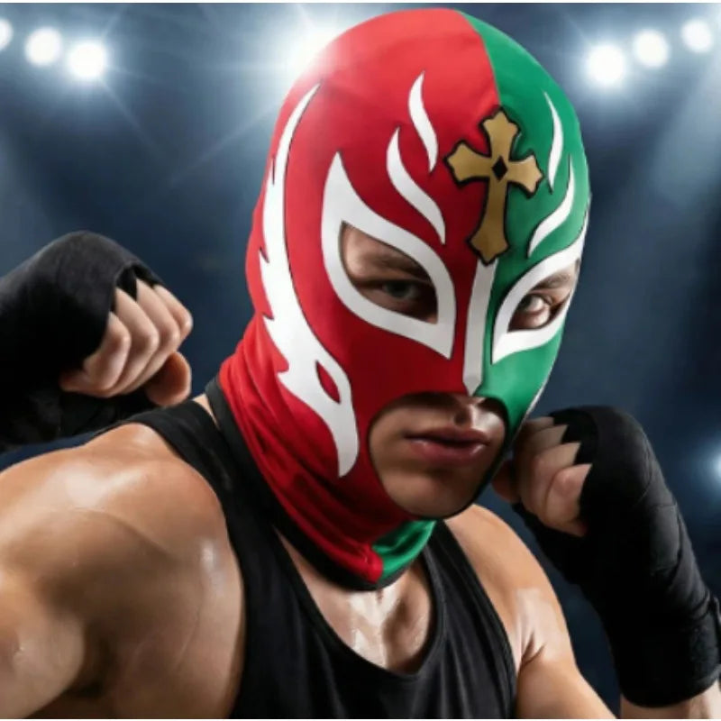 Wrestling Mask | Polyester Lycra Fabric | Printed Design | One Size