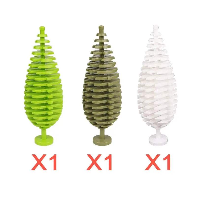 MOC City Plant Building Blocks Accessories Flower Leaves Prickly Shrubs Pine Green Grass Clover Orange Tree Mini DIY Toys F026 - ToylandEU
