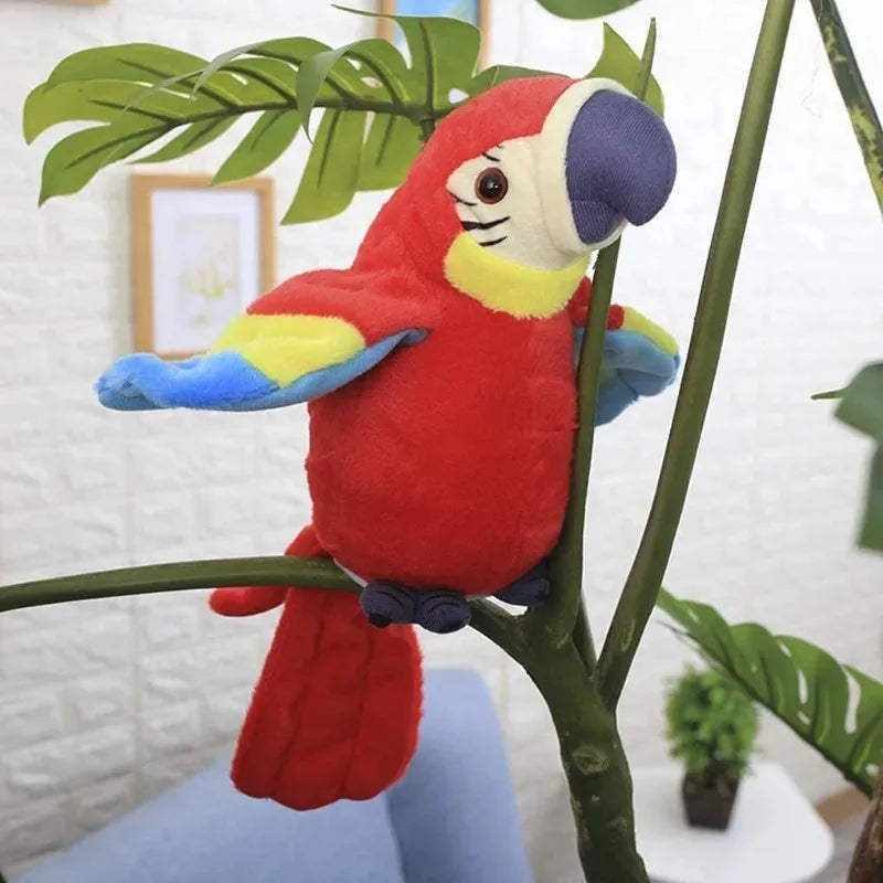 Talking Macaw Parrot Plush Toy With Voice Recording - ToylandEU