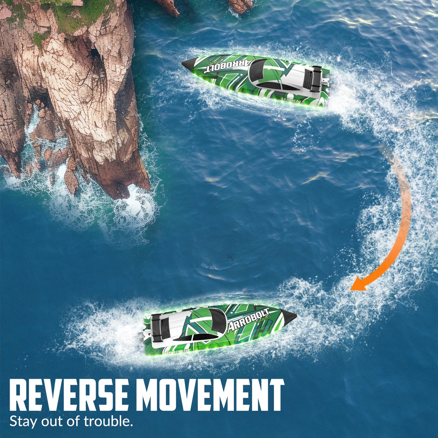 RC Boat | 2.4G Remote Control | 50 KMH Max Speed | Waterproof Brushless Motor