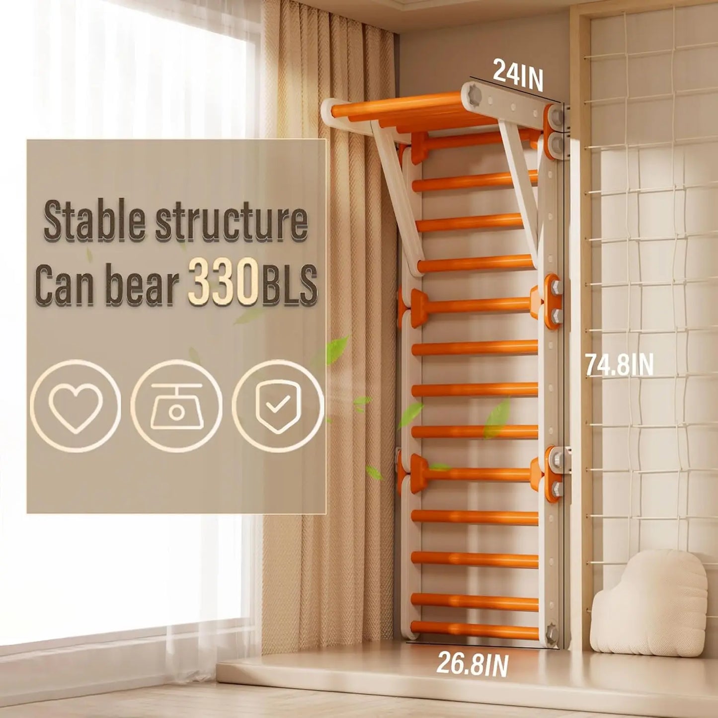 Pikler Triangle Climber Foldable Montessori Indoor Gym