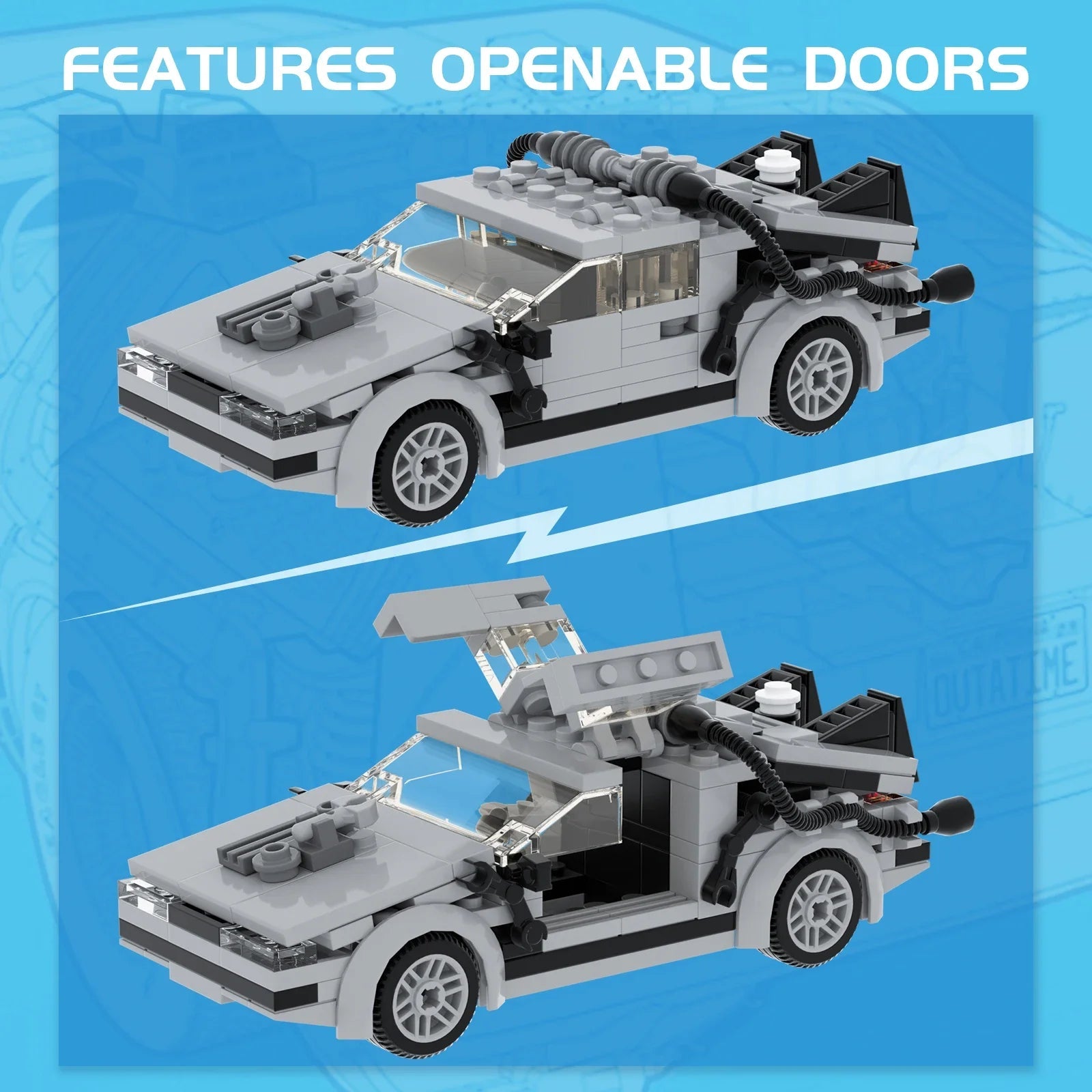 Back To The Future Time Machine Car Building Blocks - Educational Set - ToylandEU