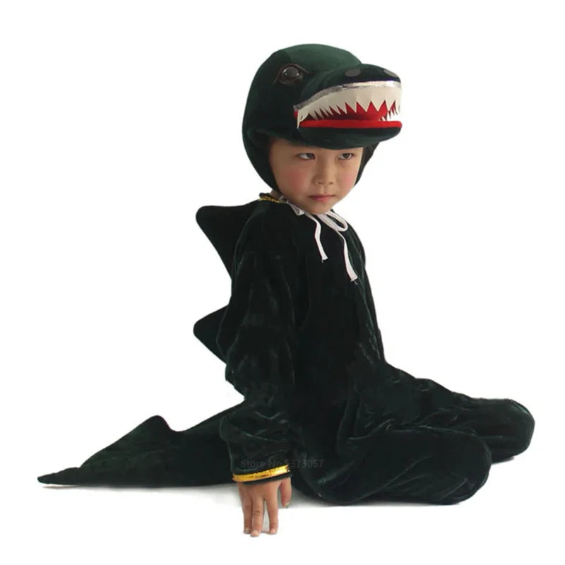 Kids' Unisex Dinosaur Hoodie Costume - Perfect for Halloween Fun!