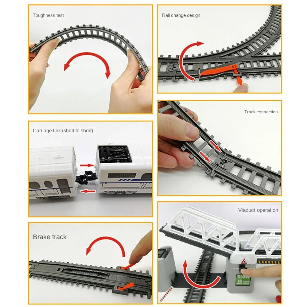 DIY Electric Train Set For Kids With Realistic Rail Tracks