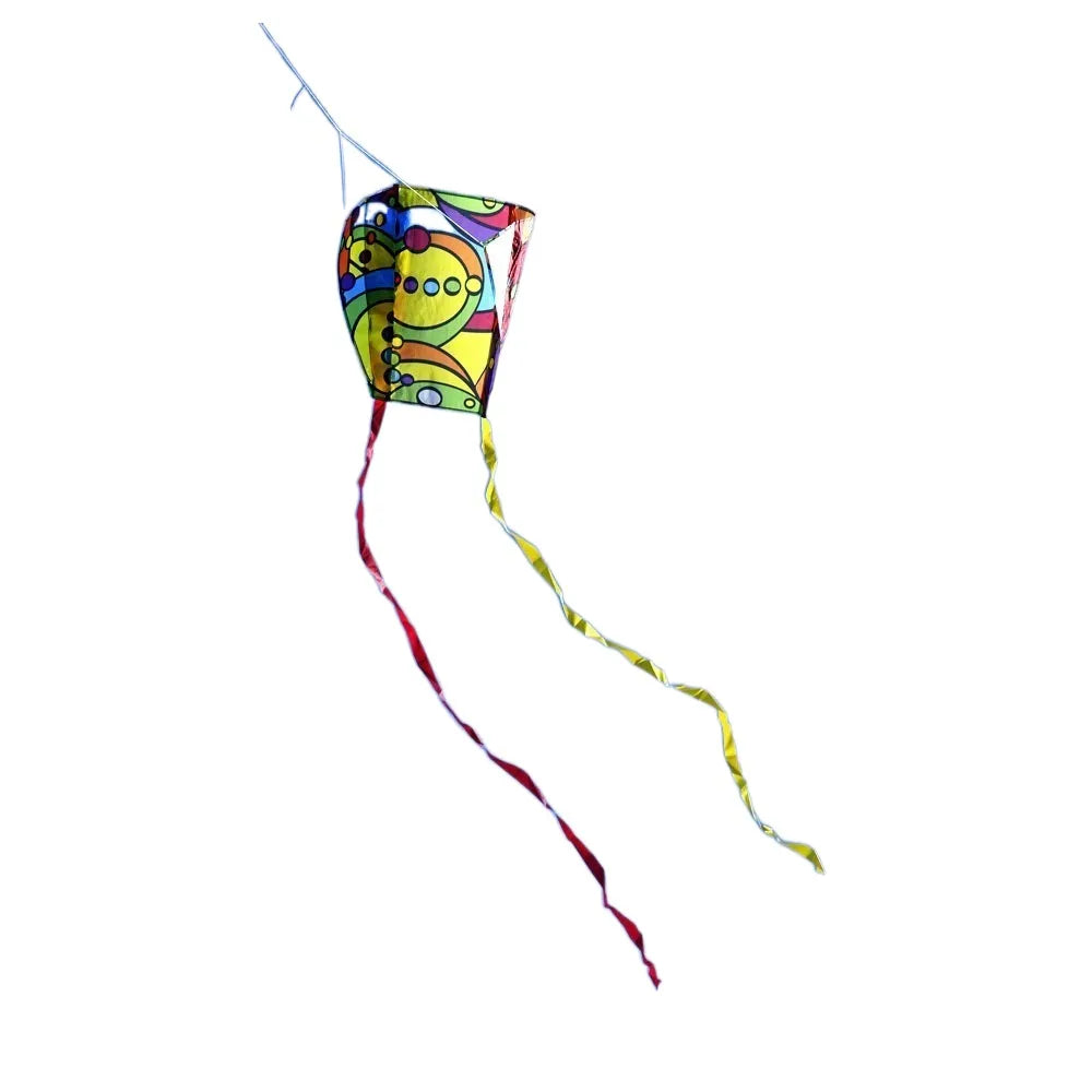 Parafoil Kite | Rainbow Polyester Ripstop | Long Tail | One Size