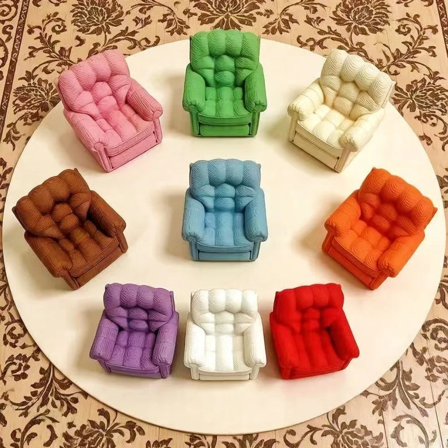 Miniature Sofa | Realistic Armchair Design | Dollhouse Decor | Single Unit