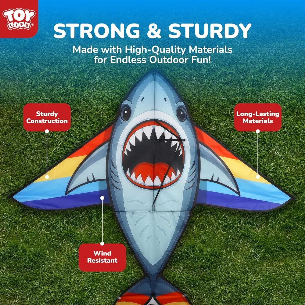 Kite | Shark Kite | 55.9 In Wingspan, 328.1 Ft String | One Size